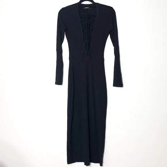 chinese dress ladies Reformation // Black Waller Lace Dress  VSP Consignment